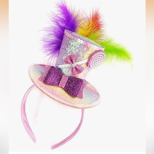 🛍️ Colorful Sequin Top Hat Headband